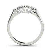 Prong Set Half Eternity Ring in Gold & Platinum