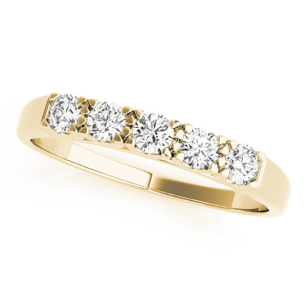 U-Prong Round Half Eternity Ring in 10K/14K gold and platinum with certified lab-grown or natural diamonds
