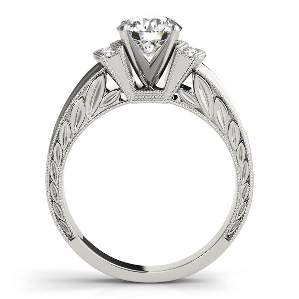Radiant Remounts Round Diamond Engagement Ring in 10K/14K gold and platinum with certified lab-grown or natural diamonds