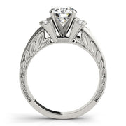 Radiant Remounts Round Diamond Engagement Ring in 10K/14K gold and platinum with certified lab-grown or natural diamonds