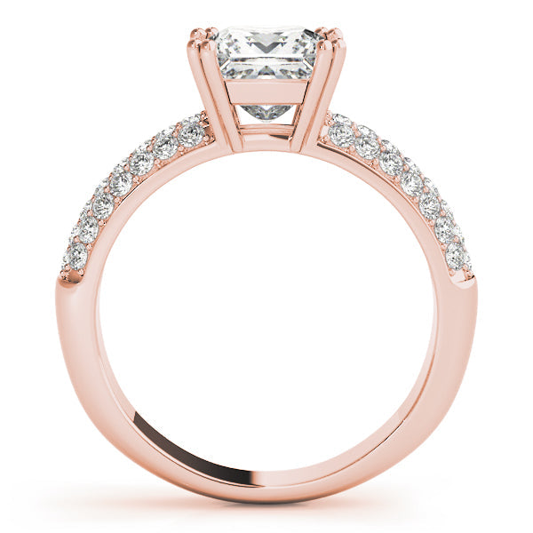 Enchanted Pave Cushion Diamond Engagement Ring in 10K/14K gold and platinum with certified lab-grown or natural diamonds