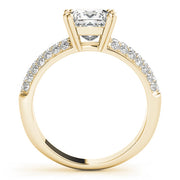 Enchanted Pave Cushion Diamond Engagement Ring in 10K/14K gold and platinum with certified lab-grown or natural diamonds