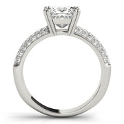 Enchanted Pave Cushion Diamond Engagement Ring in 10K/14K gold and platinum with certified lab-grown or natural diamonds