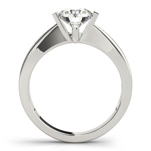 Vintage-Inspired Channel-Set Round Diamond Engagement Ring in 10K/14K gold and platinum with certified lab-grown or natural diamonds