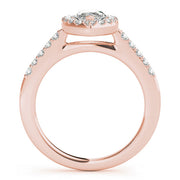 Luxe Halo Marquise Diamond Engagement Ring in 10K/14K gold and platinum with certified lab-grown or natural diamonds