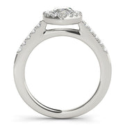 Luxe Halo Marquise Diamond Engagement Ring in 10K/14K gold and platinum with certified lab-grown or natural diamonds