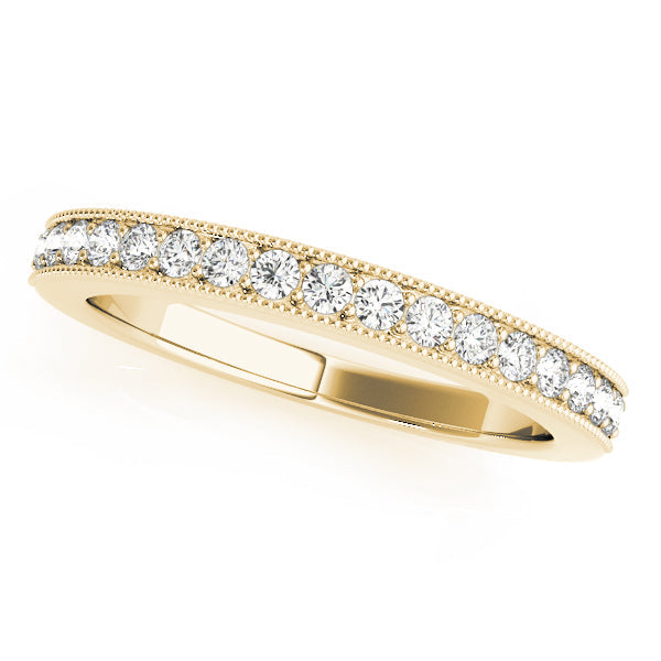 Prong Set Half Eternity Ring in 10K/14K gold and platinum with certified lab-grown or natural diamonds