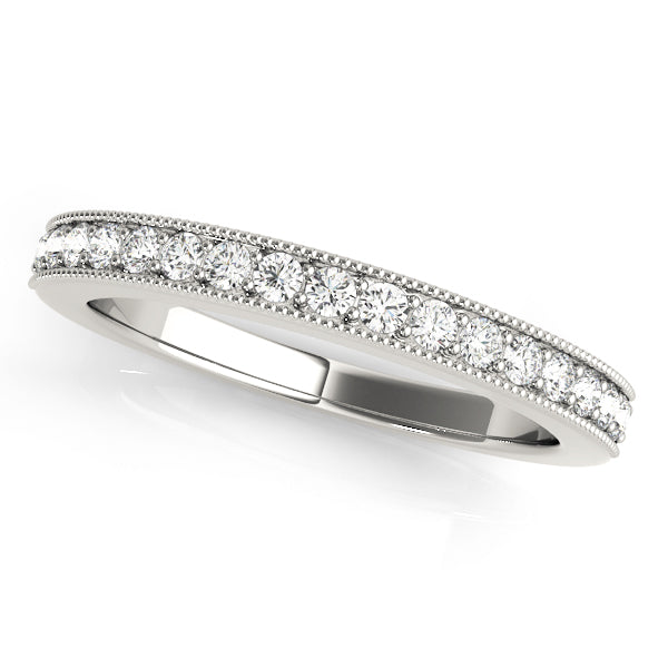 Prong Set Half Eternity Ring in Gold & Platinum