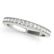 Prong Set Half Eternity Ring in Gold & Platinum
