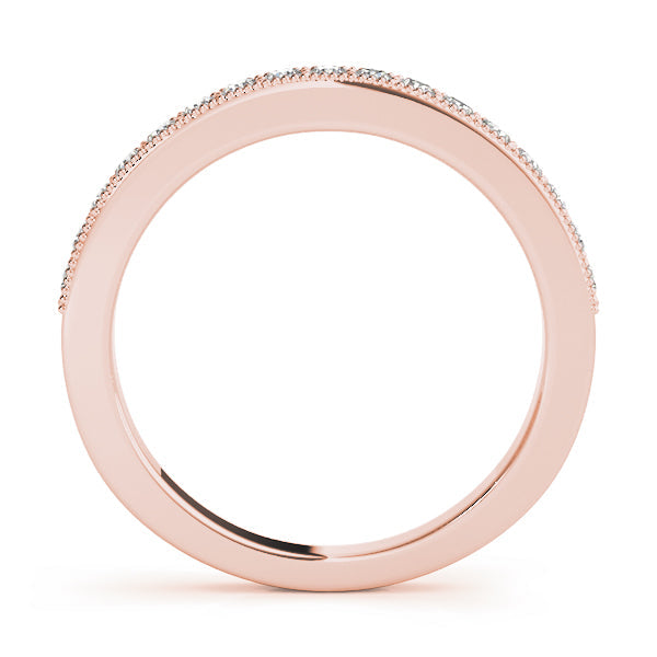 Prong Set Half Eternity Ring in Gold & Platinum