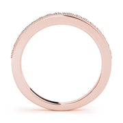 Prong Set Half Eternity Ring in Gold & Platinum