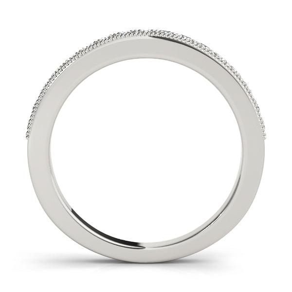 Prong Set Half Eternity Ring in Gold & Platinum