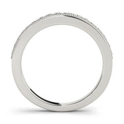 Prong Set Half Eternity Ring in Gold & Platinum