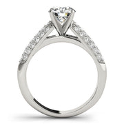 Heirloom Pave Round Diamond Engagement Ring in 10K/14K gold and platinum with certified lab-grown or natural diamonds