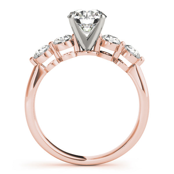 Luxe Prong-Set Round Diamond Engagement Ring in 10K/14K gold and platinum with certified lab-grown or natural diamonds