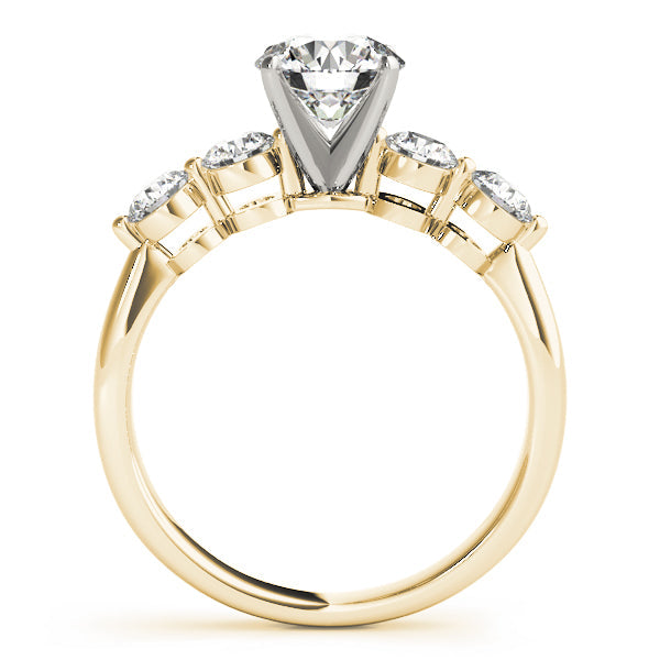 Luxe Prong-Set Round Diamond Engagement Ring in 10K/14K gold and platinum with certified lab-grown or natural diamonds