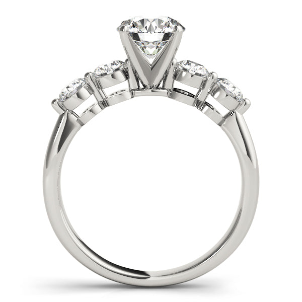 Luxe Prong-Set Round Diamond Engagement Ring in 10K/14K gold and platinum with certified lab-grown or natural diamonds