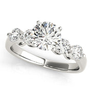 Luxe Prong-Set Round Diamond Engagement Ring in 10K/14K gold and platinum with certified lab-grown or natural diamonds