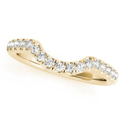 Curved Bands Half Eternity Ring in 10K/14K gold and platinum with certified lab-grown or natural diamonds