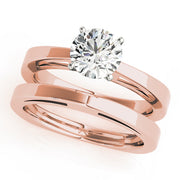 Radiant Solitaires Round Diamond Engagement Ring in 10K/14K gold and platinum with certified lab-grown or natural diamonds