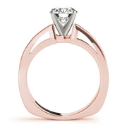 Radiant Solitaires Round Diamond Engagement Ring in 10K/14K gold and platinum with certified lab-grown or natural diamonds