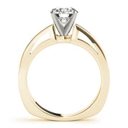 Radiant Solitaires Round Diamond Engagement Ring in 10K/14K gold and platinum with certified lab-grown or natural diamonds