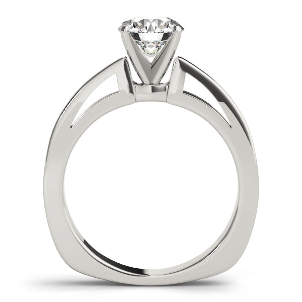 Radiant Solitaires Round Diamond Engagement Ring in 10K/14K gold and platinum with certified lab-grown or natural diamonds