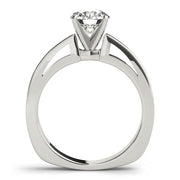 Radiant Solitaires Round Diamond Engagement Ring in 10K/14K gold and platinum with certified lab-grown or natural diamonds