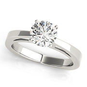 Radiant Solitaires Round Diamond Engagement Ring in 10K/14K gold and platinum with certified lab-grown or natural diamonds