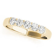 Prong Set Half Eternity Ring in 10K/14K gold and platinum with certified lab-grown or natural diamonds