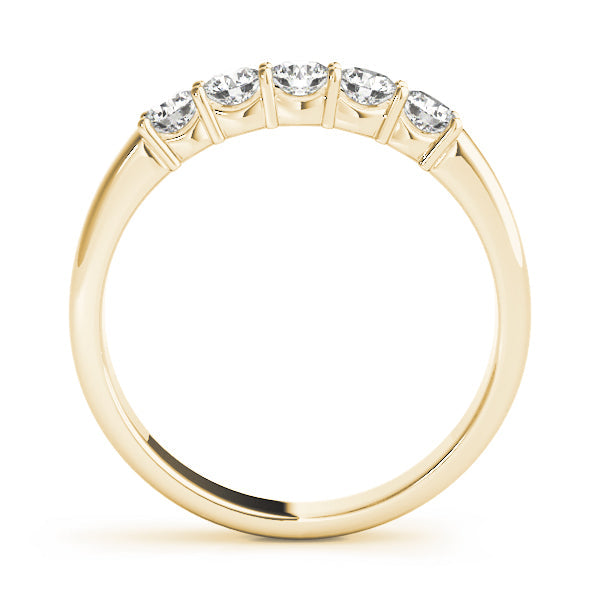 Prong Set Half Eternity Ring in Gold & Platinum