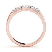 Prong Set Half Eternity Ring in Gold & Platinum