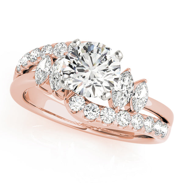 Celestial Fancy Shape Marquise Diamond Engagement Ring in 10K/14K gold and platinum with certified lab-grown or natural diamonds