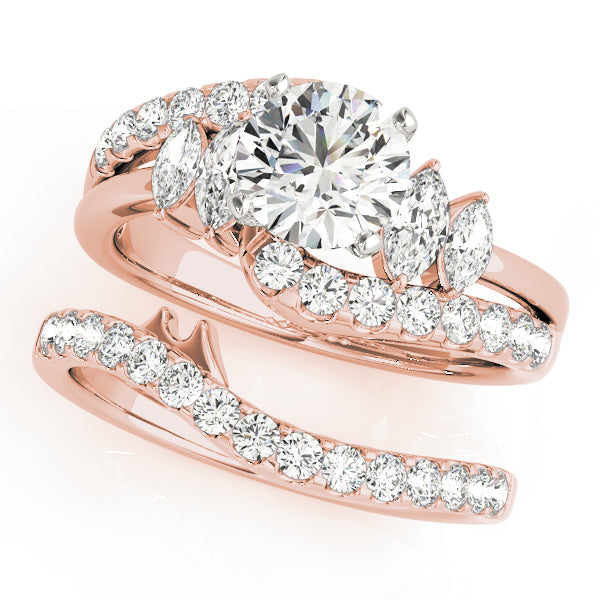 Celestial Fancy Shape Marquise Diamond Engagement Ring in 10K/14K gold and platinum with certified lab-grown or natural diamonds