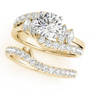 Celestial Fancy Shape Marquise Diamond Engagement Ring in 10K/14K gold and platinum with certified lab-grown or natural diamonds
