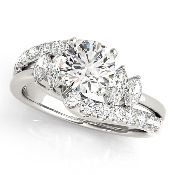 Celestial Fancy Shape Marquise Diamond Engagement Ring in 10K/14K gold and platinum with certified lab-grown or natural diamonds