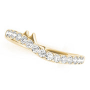 Split Prong Curved Half Eternity Ring in 10K/14K gold and platinum with certified lab-grown or natural diamonds
