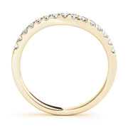 Split Prong Curved Half Eternity Ring in Gold & Platinum