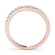 Split Prong Curved Half Eternity Ring in Gold & Platinum