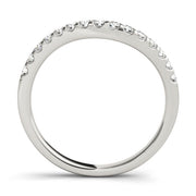 Split Prong Curved Half Eternity Ring in Gold & Platinum