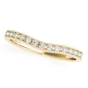 Curved Bands Half Eternity Ring in 10K/14K gold and platinum with certified lab-grown or natural diamonds