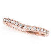 Curved Bands Half Eternity Ring in Gold & Platinum