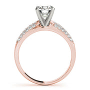 Devoted Pave Round Diamond Engagement Ring in 10K/14K gold and platinum with certified lab-grown or natural diamonds
