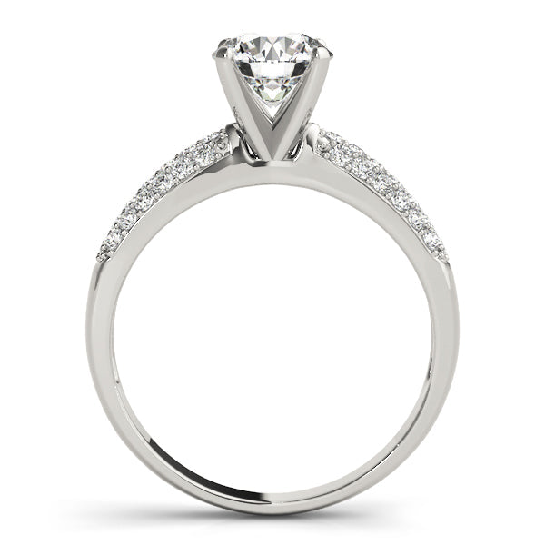 Devoted Pave Round Diamond Engagement Ring in 10K/14K gold and platinum with certified lab-grown or natural diamonds