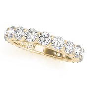 Prong Set Half Eternity Ring in 10K/14K gold and platinum with certified lab-grown or natural diamonds