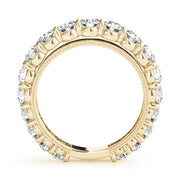 Prong Set Half Eternity Ring in Gold & Platinum