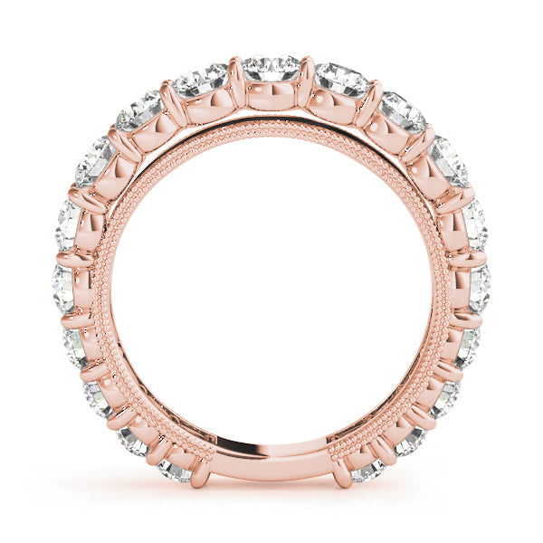 Prong Set Half Eternity Ring in Gold & Platinum
