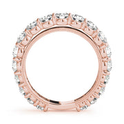 Prong Set Half Eternity Ring in Gold & Platinum