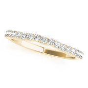 Shared Prong Curved Half Eternity Ring in 10K/14K gold and platinum with certified lab-grown or natural diamonds