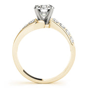 Radiant Bypass Round Diamond Engagement Ring in 10K/14K gold and platinum with certified lab-grown or natural diamonds